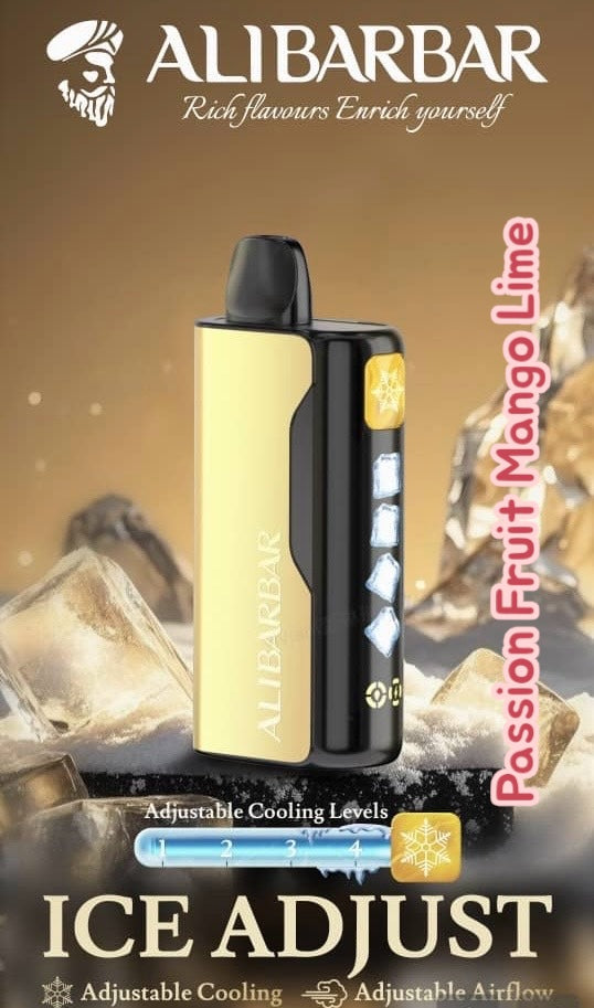 ALIBARBAR ICE ADJUST PASSION FRUIT MANGO LIME 12K PUFFS