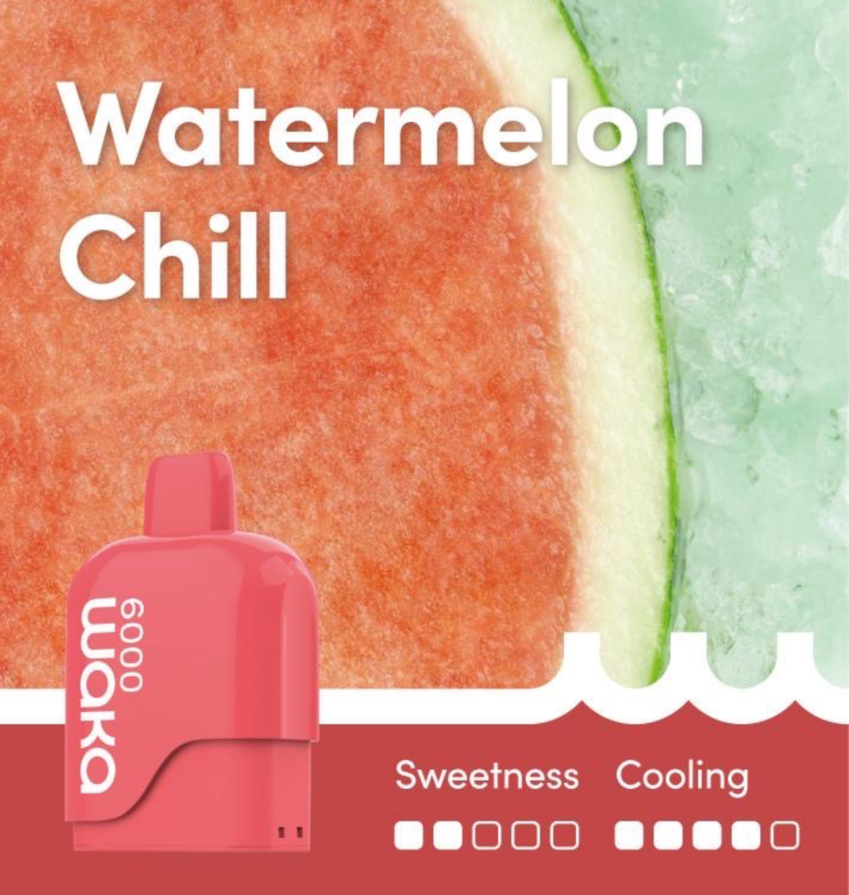 WAKA SOMATCH WATERMELON CHILL 6000 PUFFS POD ONLE