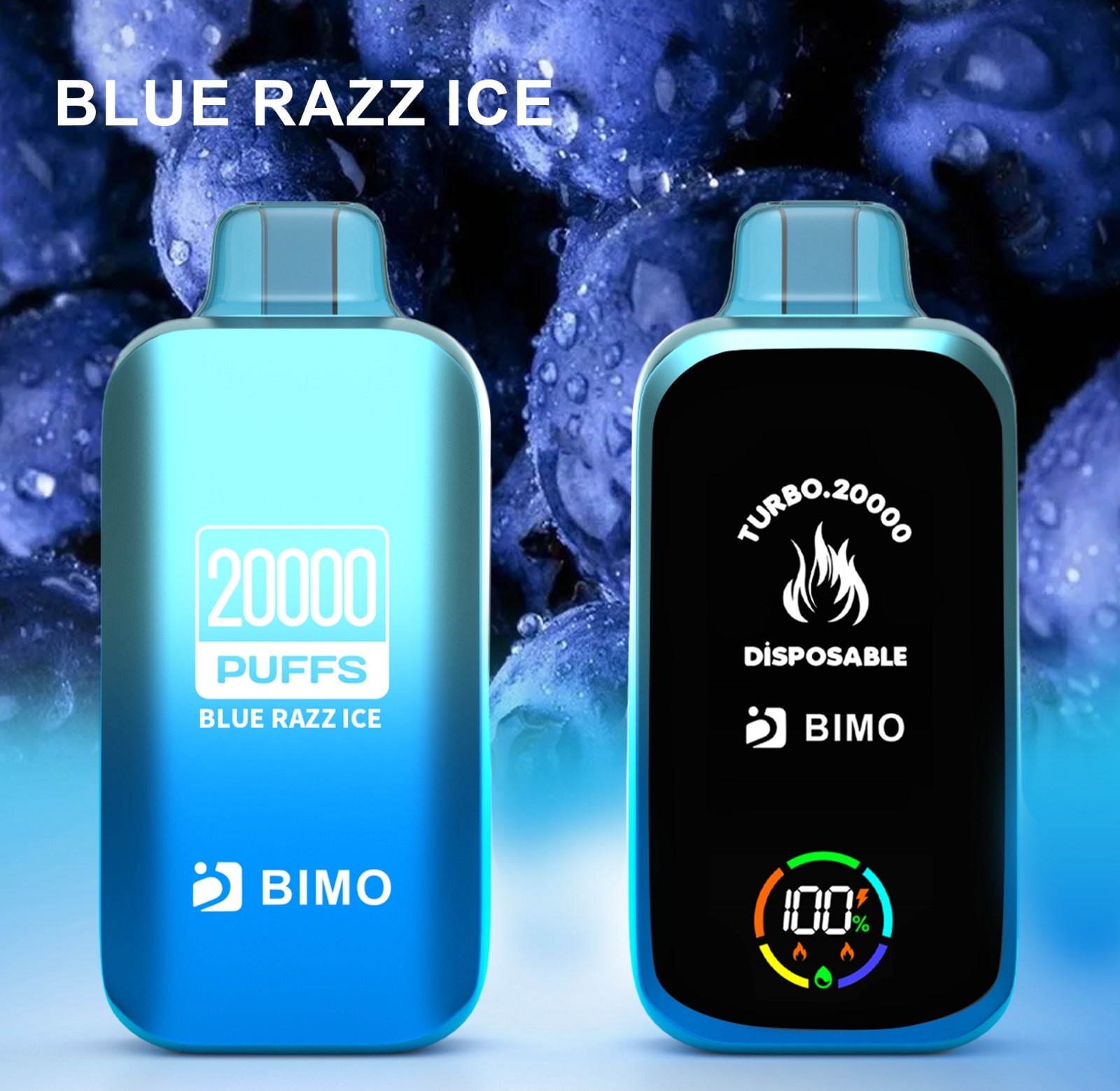 BIMO TURBO BLUE RAZZ ICE 20K PUFFS