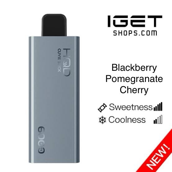 HQD CUVIE SLICK BLACKBERRY POMEGRANATE CHEERY 6000 PUFFS