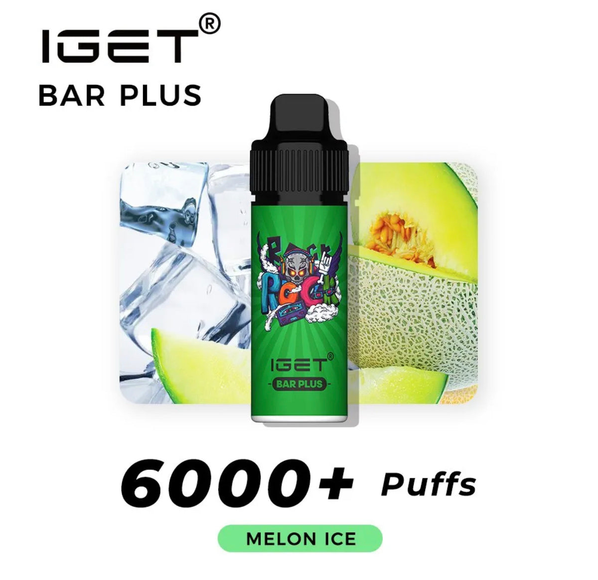 IGET BAR PLUS MELON ICE 6000 PUFFS