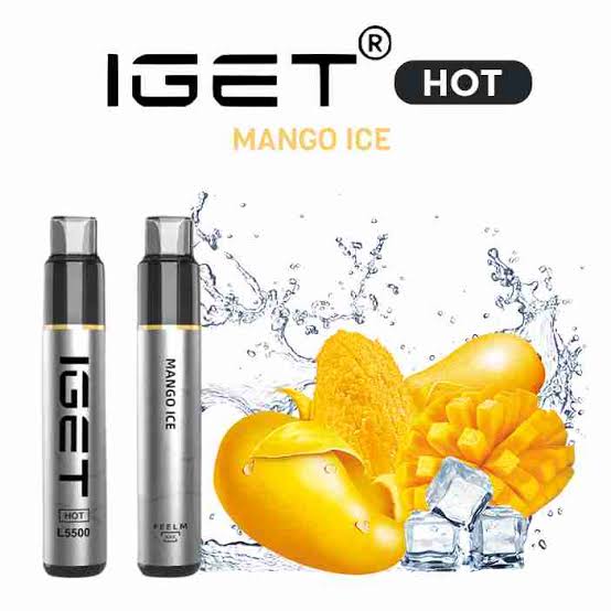 IGET HOT MANGO ICE 5500 PUFFS