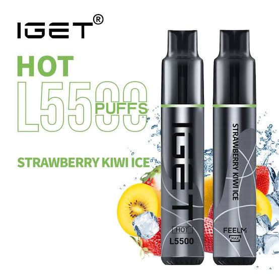 IGET HOT STRAWBERRY KIWI ICE 5500 PUFFS