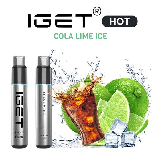 IGET HOT COLA LIME ICE 5500 PUFFS