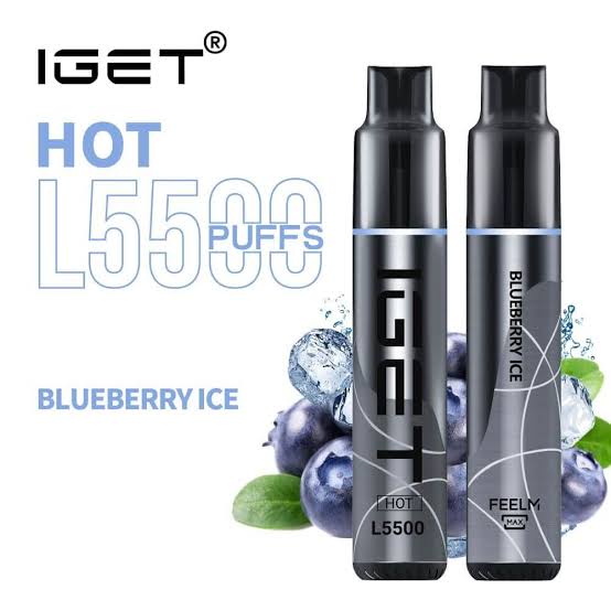 IGET HOT BLUEBERRY ICE 5500 PUFFS